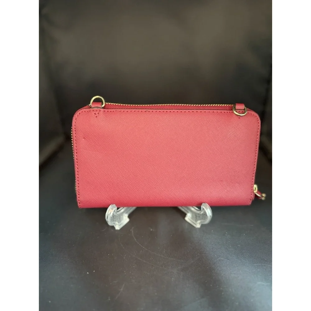 Calvin Klein Pink Zip-Around Wallet w/ Credit Card Slots, Logo & Zipper